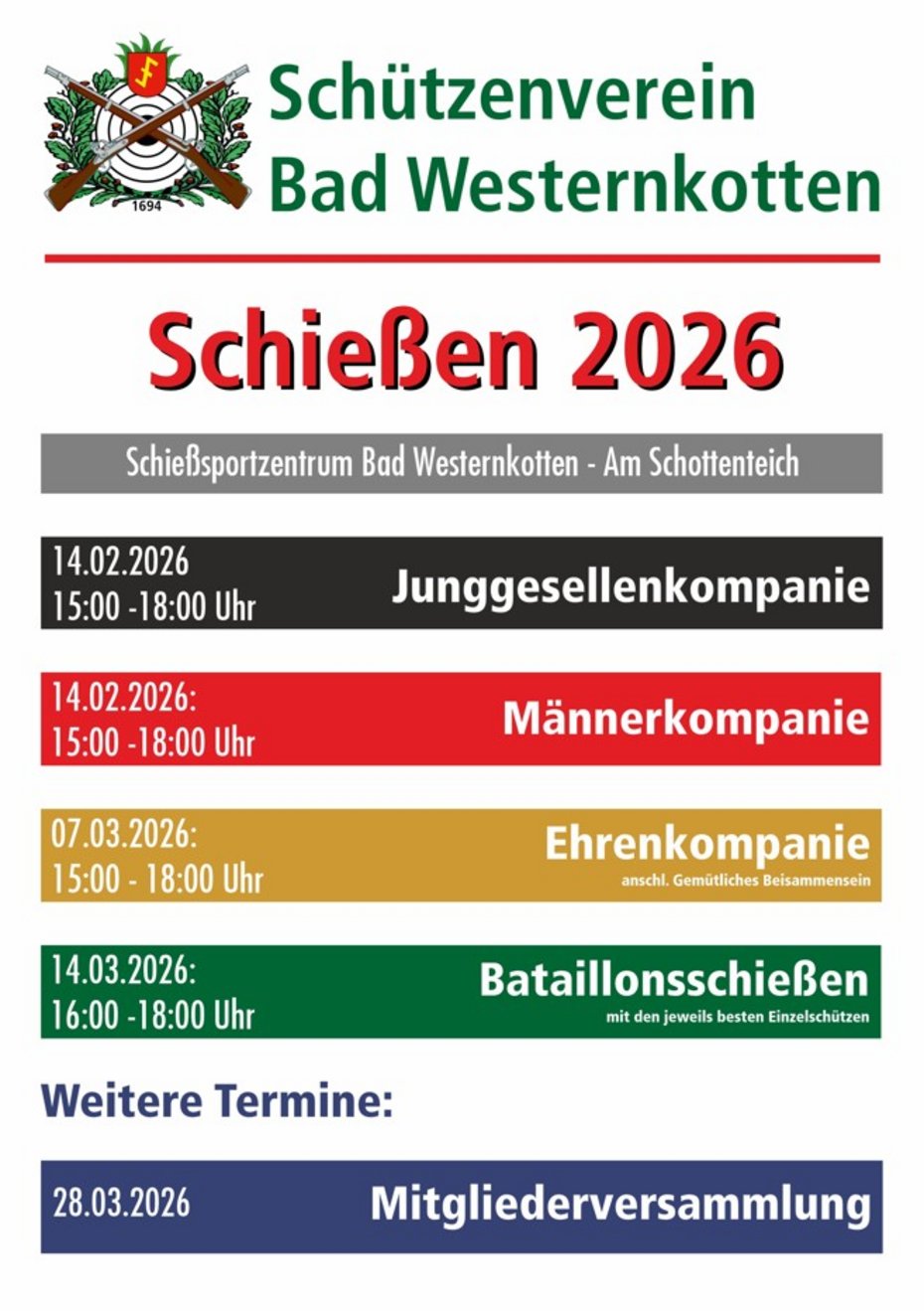 Kompanieschießen 2026